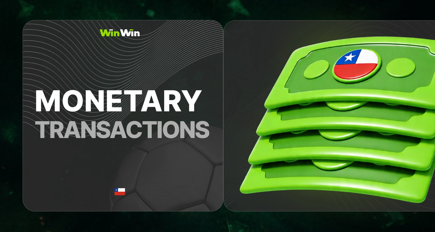 WinWin Chile: sports betting (football, basketball, volleyball), casino games, Crash games, and transaction information