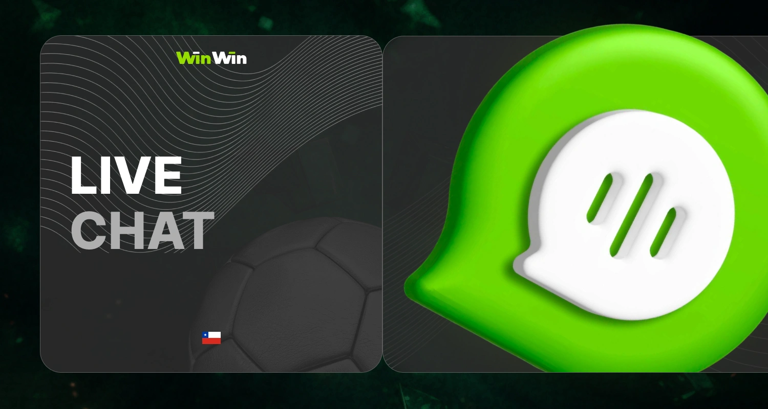 WinWin Chile Support Service: sports betting (football, basketball, volleyball), casino games, Crash games, contact support via Live Chat
